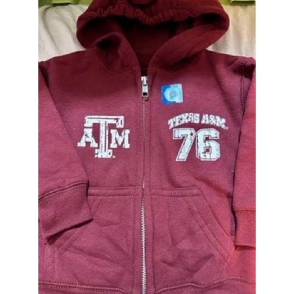 NEW College Kids NCAA Baby Texas A&M Zip up Hooded Jacket,‎ 12 Months